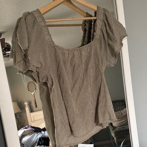 Relm Striped Tan Women's Top